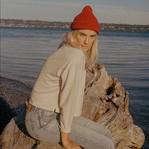 James Street Co. Adult Wool Port Beanie in Red